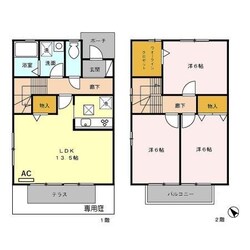 ヴァンクレストＢの物件間取画像